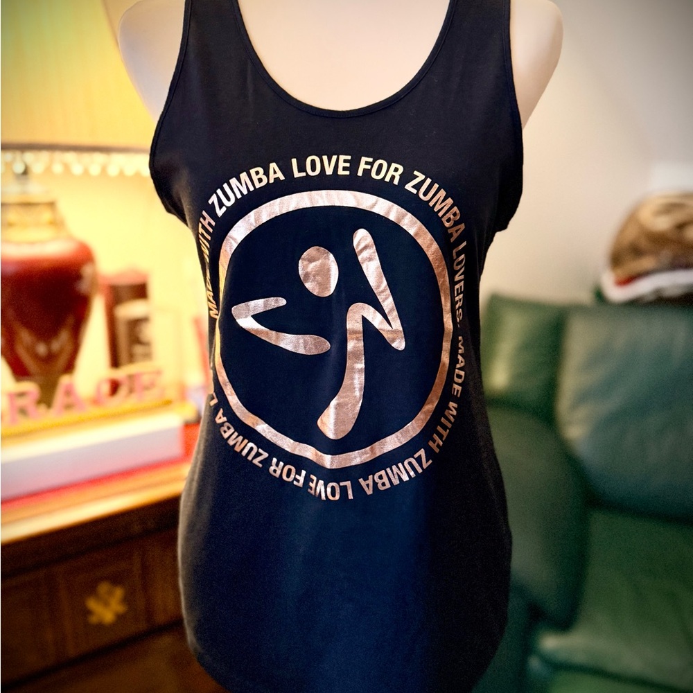 Zumba Fitness Black and Gold Tank Top